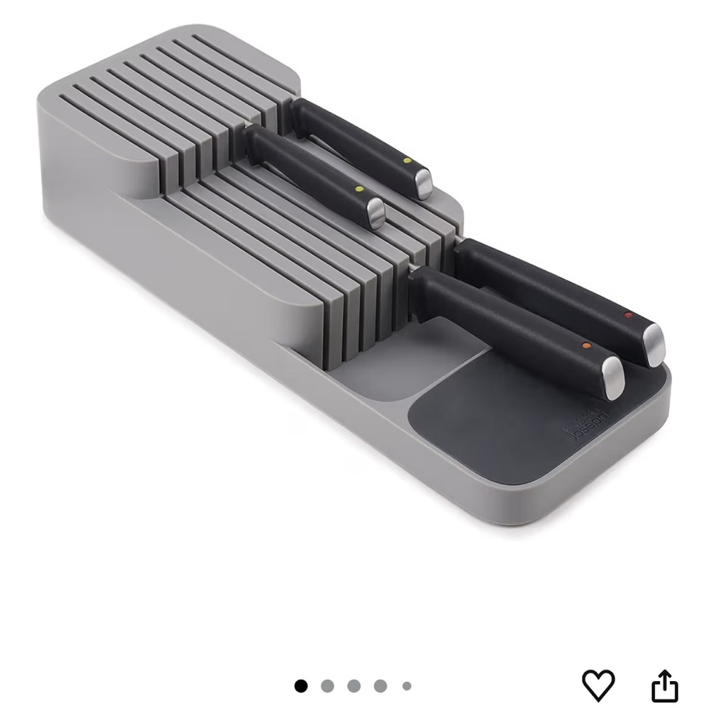 Gray Knife Organizer - compact - 2-tier